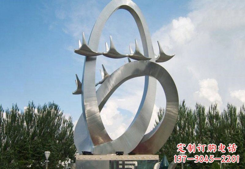 南阳不锈钢天鹅雕塑