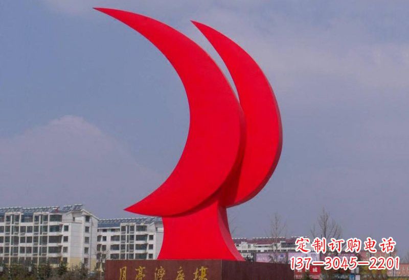 南阳精美的不锈钢月亮雕塑