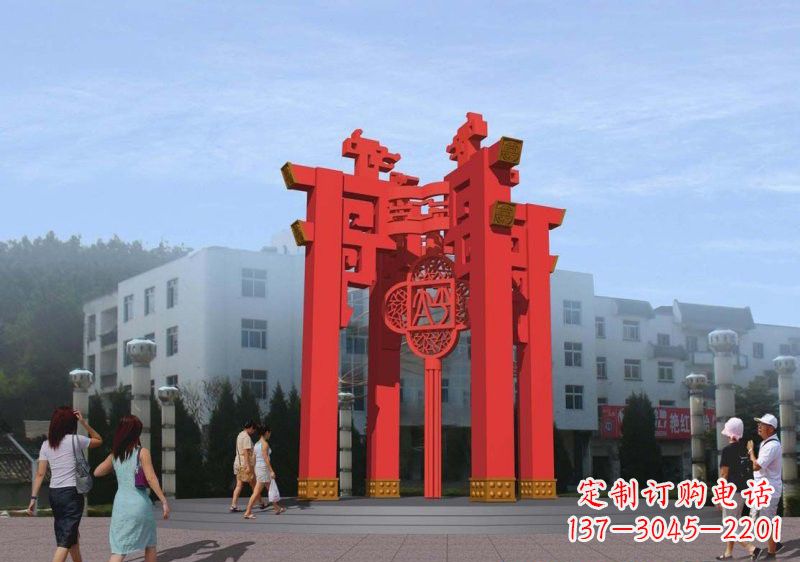 南阳不锈钢灯笼雕塑——点亮城市美景