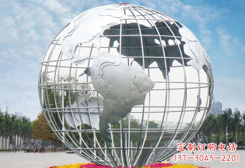 南阳不锈钢地球雕塑象征着和平与友谊