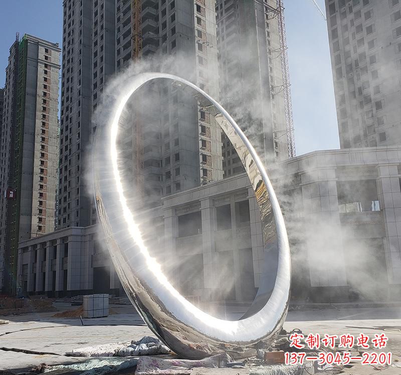 南阳不锈钢圆环雕塑给城市带来独特美感
