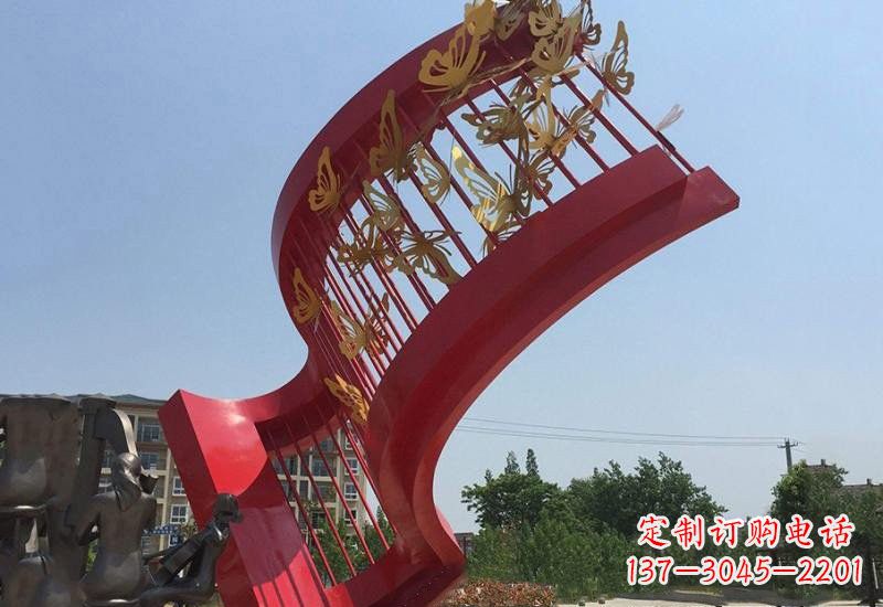 南阳不锈钢蝴蝶灵动的艺术雕塑
