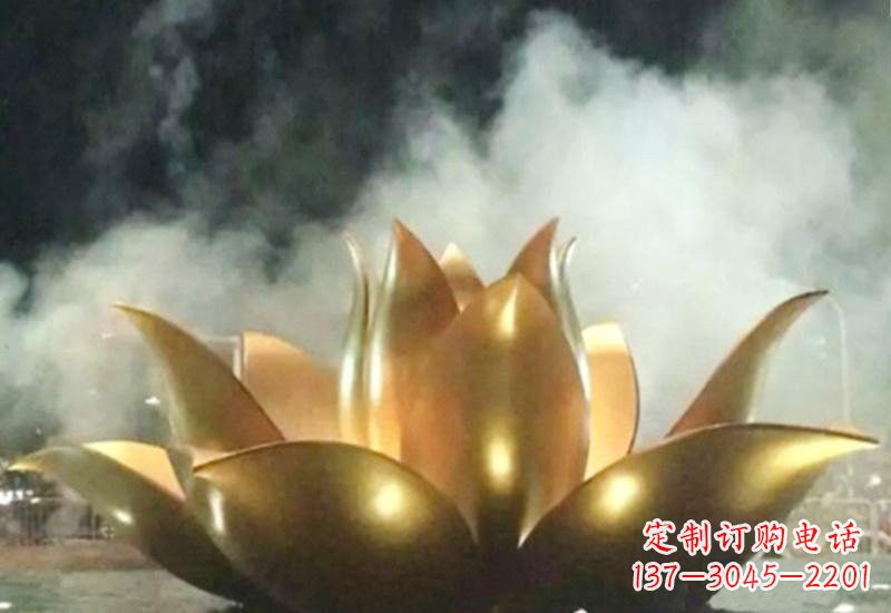 南阳不锈钢莲花喷泉雕塑——让美景更加精彩