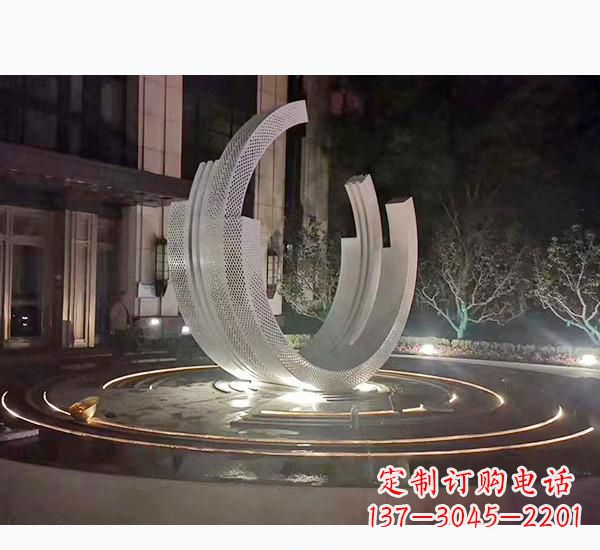 南阳不锈钢广场喷泉雕塑