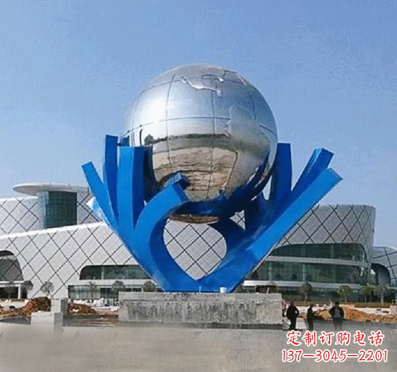 南阳不锈钢地球雕塑缔造绿色家园