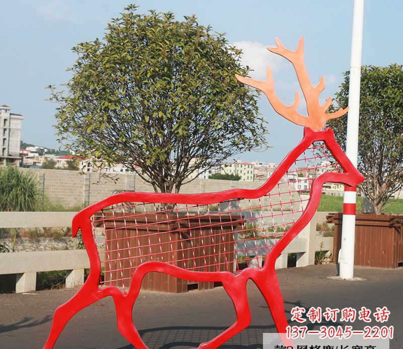 南阳不锈钢动物雕塑——鹿