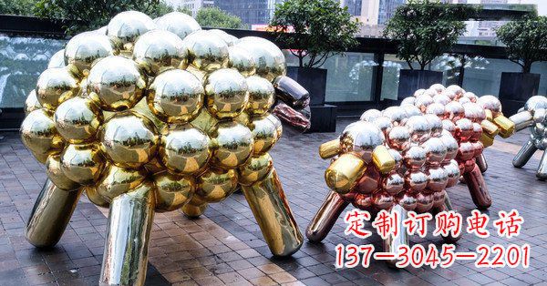 南阳不锈钢动物雕塑肖恩的小羊
