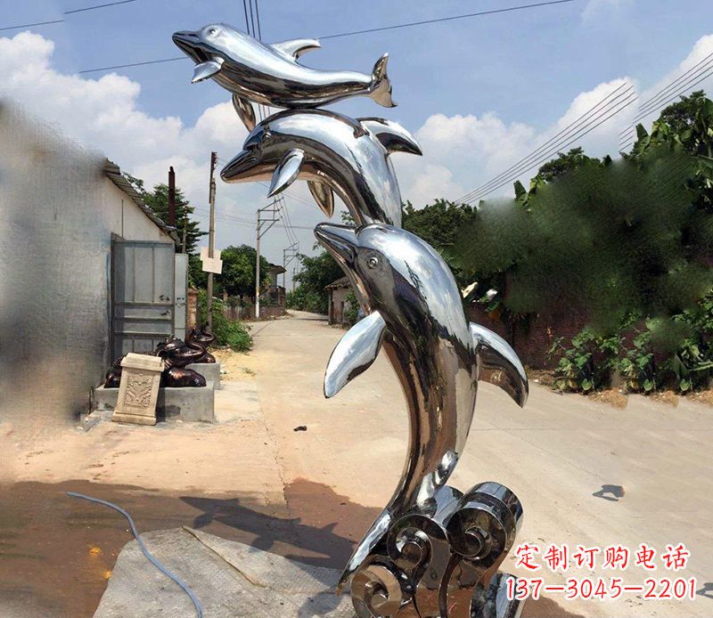 南阳不锈钢海豚雕塑艺术的浪漫