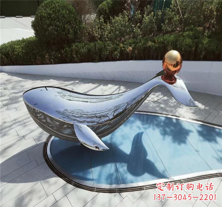 南阳不锈钢海豚精美的雕塑作品