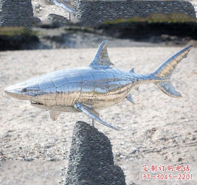 南阳不锈钢海洋公园鲨鱼雕塑