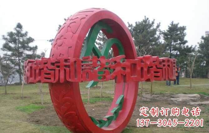 南阳不锈钢谐圆环雕塑精致美观