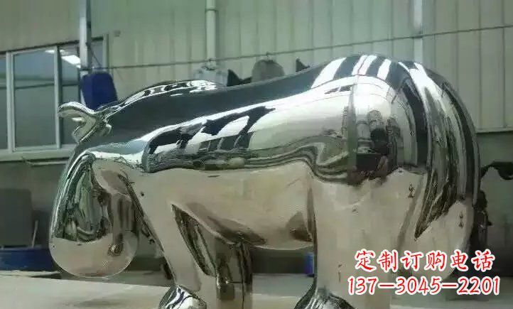 南阳不锈钢河马雕塑一种新颖的艺术形式