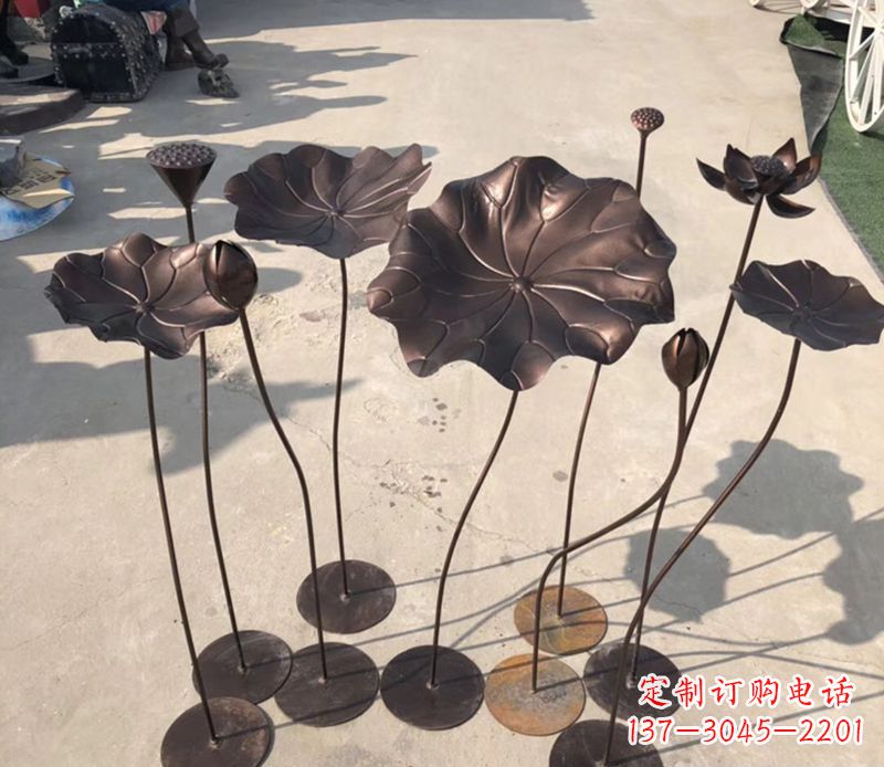 南阳不锈钢荷花雕塑传承传统文化