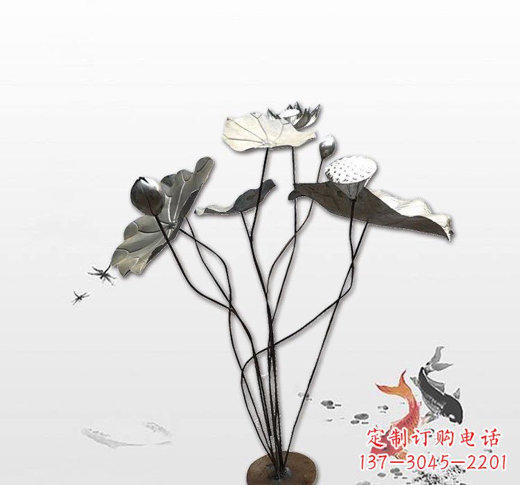 南阳不锈钢荷叶雕塑艺术的精美结合
