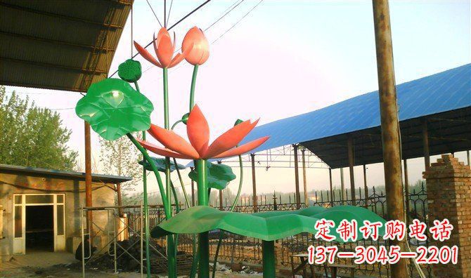 南阳不锈钢荷叶雕塑精美而优雅