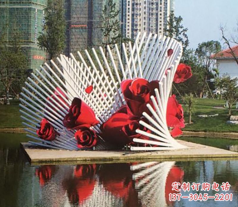 南阳不锈钢玫瑰雕塑——美丽的艺术之作
