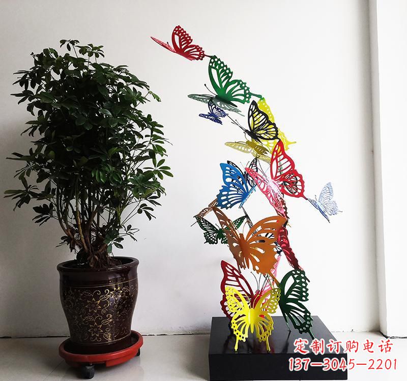 南阳不锈钢蝴蝶雕塑精美的艺术品