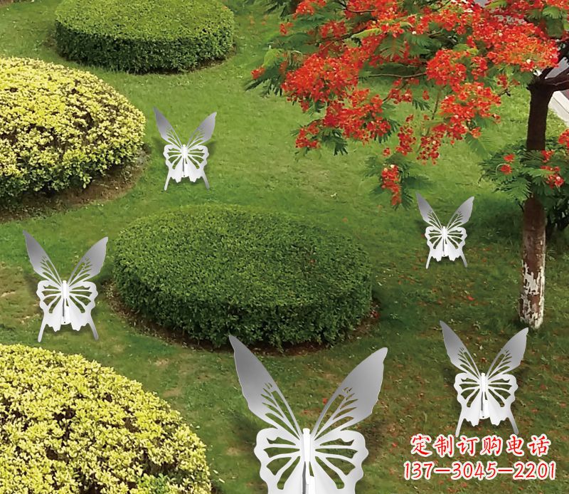 南阳灵动飞舞不锈钢蝴蝶雕塑