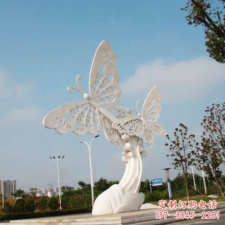 南阳不锈钢蝴蝶雕塑——美丽传递自然之美
