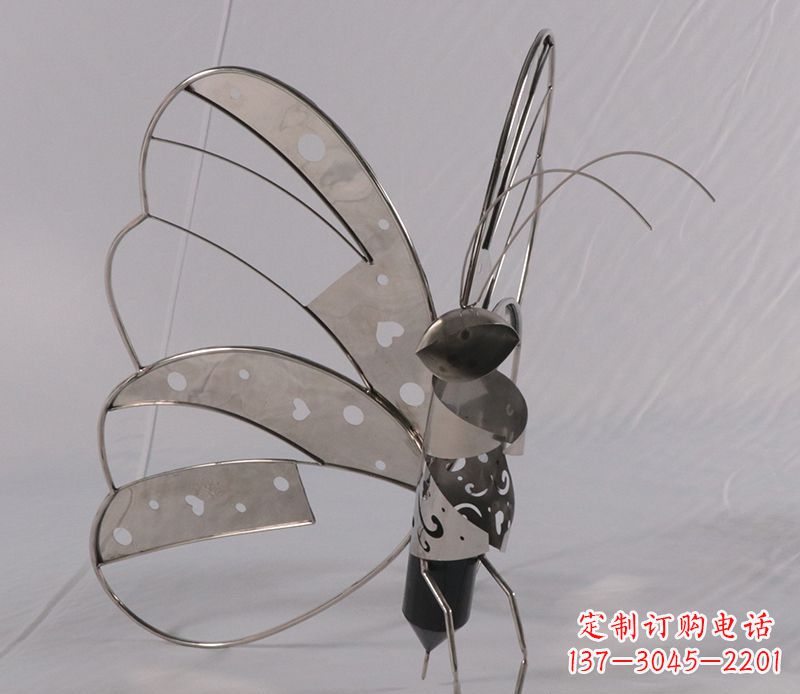 南阳不锈钢蝴蝶雕塑精美的艺术品
