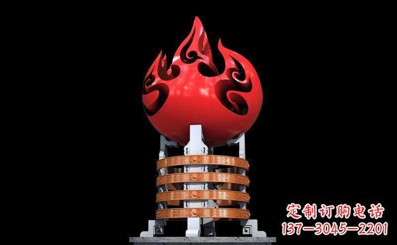 南阳不锈钢火炬雕塑传承奋进精神