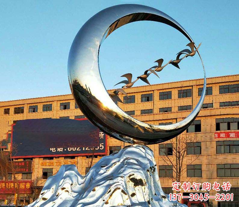 南阳雁雕塑不锈钢的艺术精灵