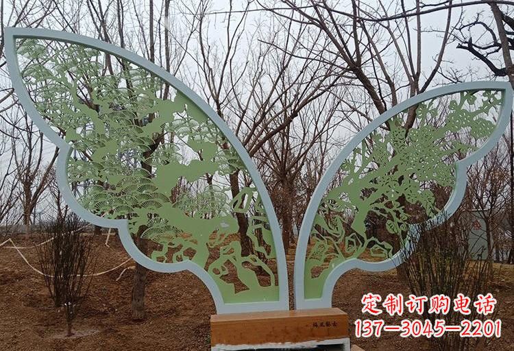 南阳不锈钢剪纸蝴蝶翅膀雕塑