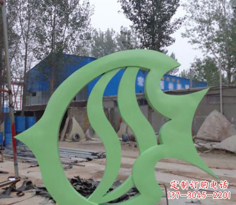 南阳不锈钢剪纸鲤鱼雕塑