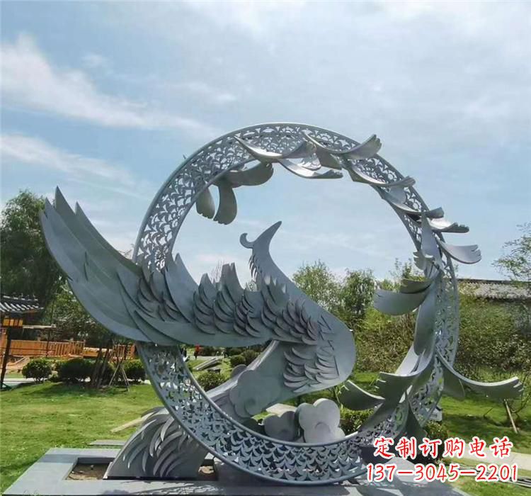 南阳不锈钢简易凤凰雕塑