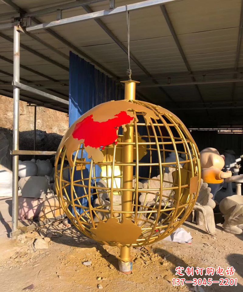 南阳不锈钢金属校园地球仪雕塑