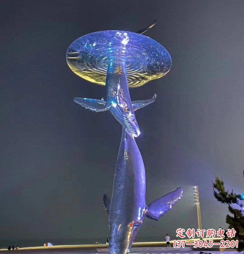 南阳不锈钢鲸鱼雕塑——传承着海洋的精灵魅力
