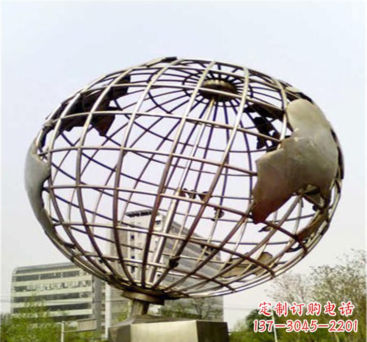 南阳不锈钢地球仪雕塑让美景永恒