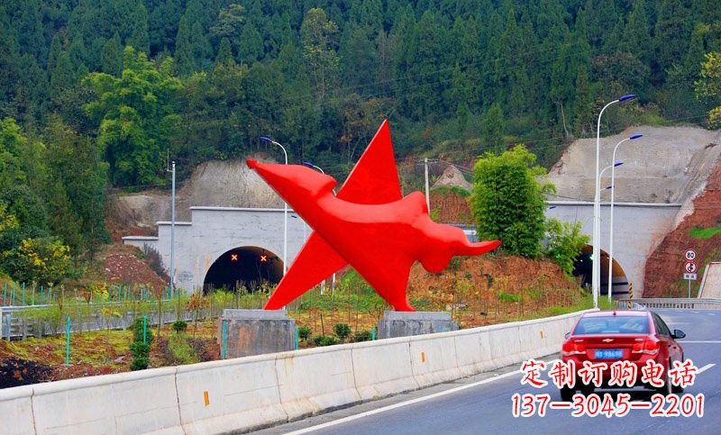 南阳不锈钢五角星雕塑标志着和平与希望