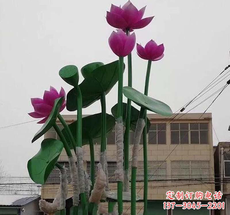 南阳不锈钢荷花雕塑——精美绝伦
