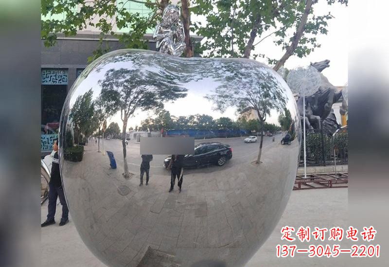 南阳不锈钢苹果雕塑精美绝伦