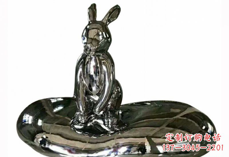 南阳不锈钢兔子雕塑