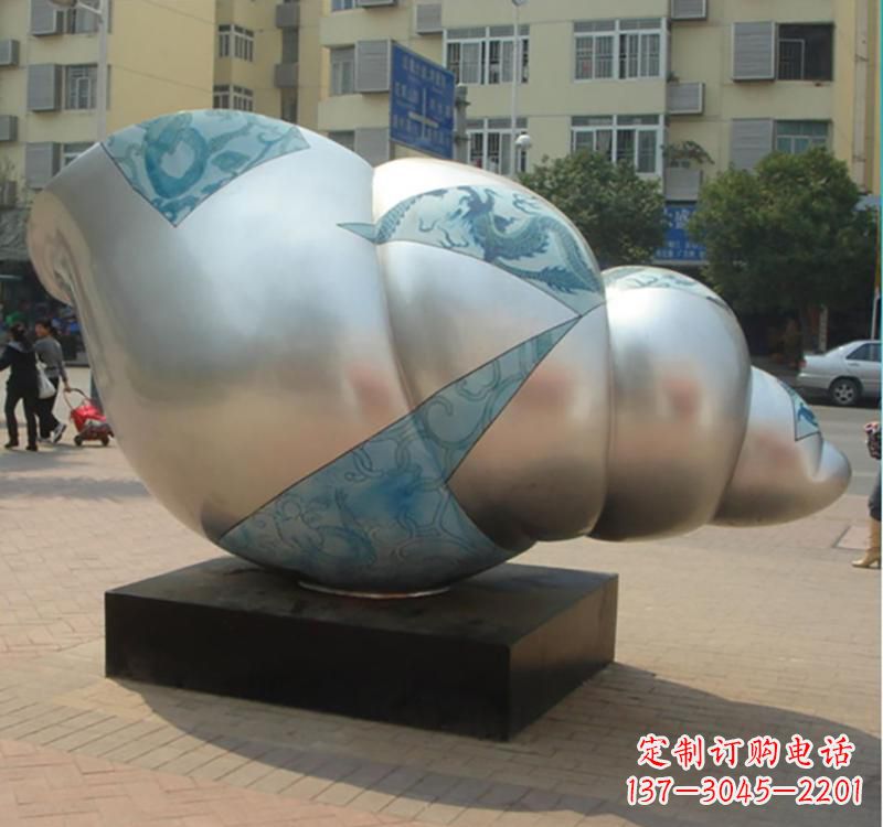 南阳不锈钢海螺雕塑艺术的精美融合