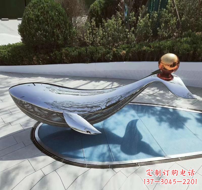 南阳不锈钢海豚雕塑精美而优雅