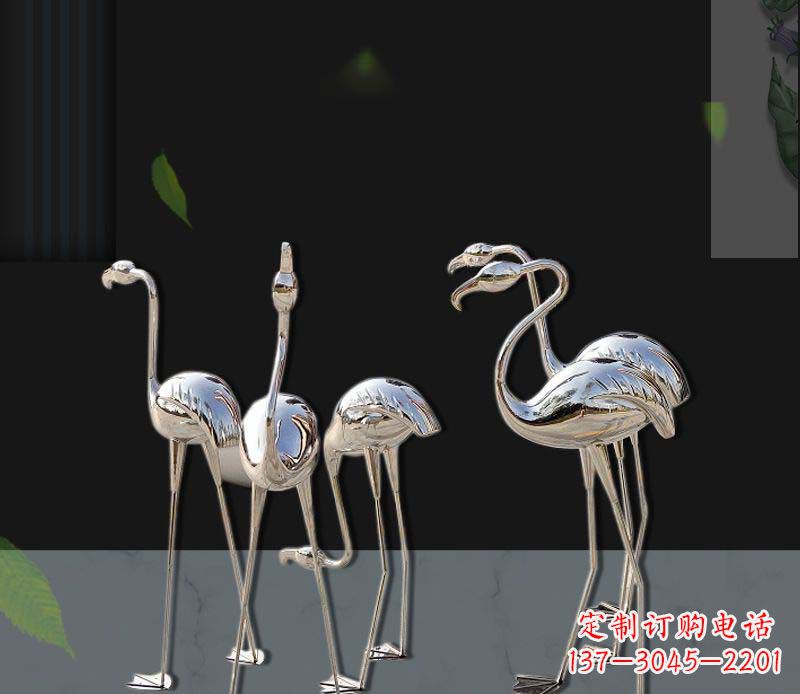 南阳非凡之美不锈钢火烈鸟雕塑