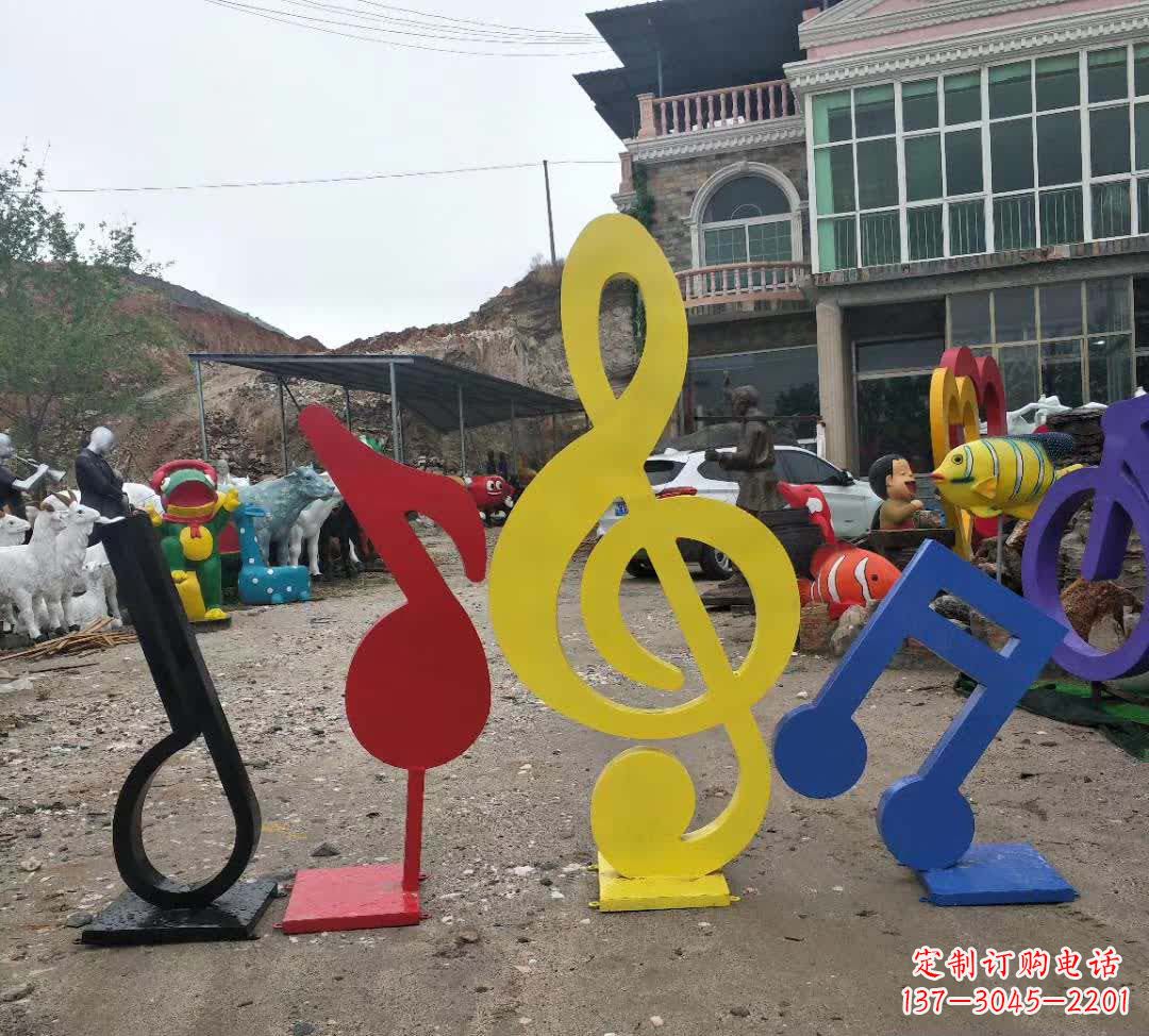 南阳不锈钢烤漆音符雕塑