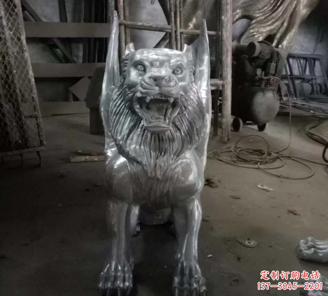 南阳不锈钢老虎雕塑经典的艺术品