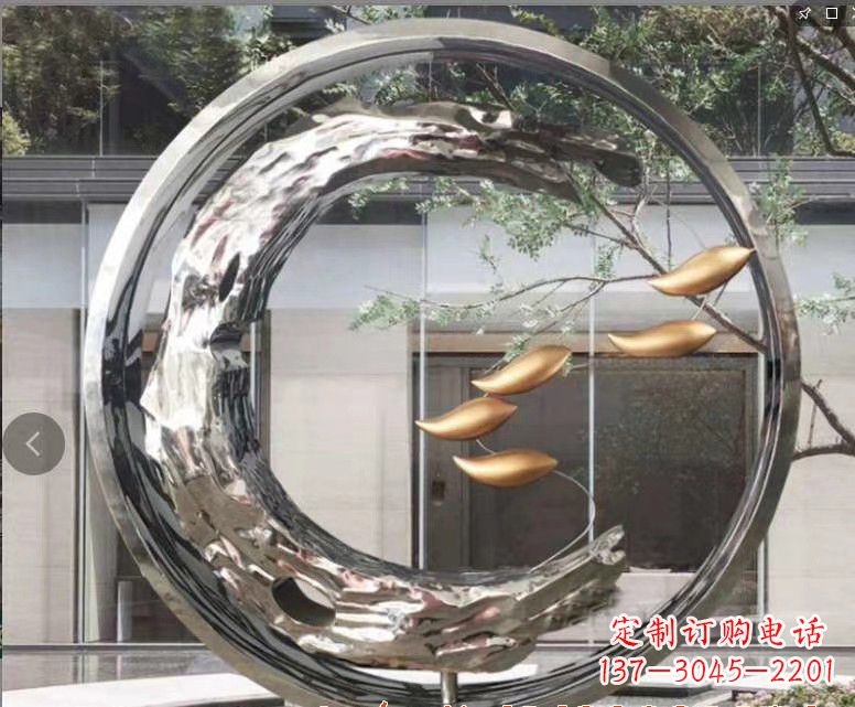 南阳不锈钢鲤鱼跃龙门——一座精美的雕塑