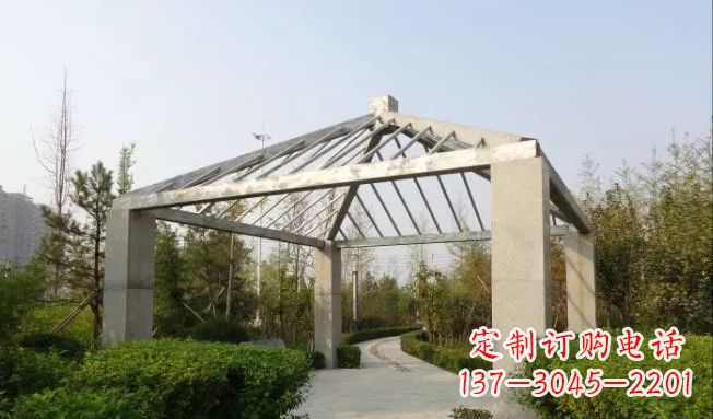 南阳不锈钢凉亭雕塑点缀公园景观