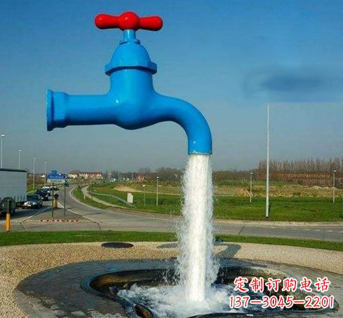 南阳不锈钢流水的水龙头雕塑