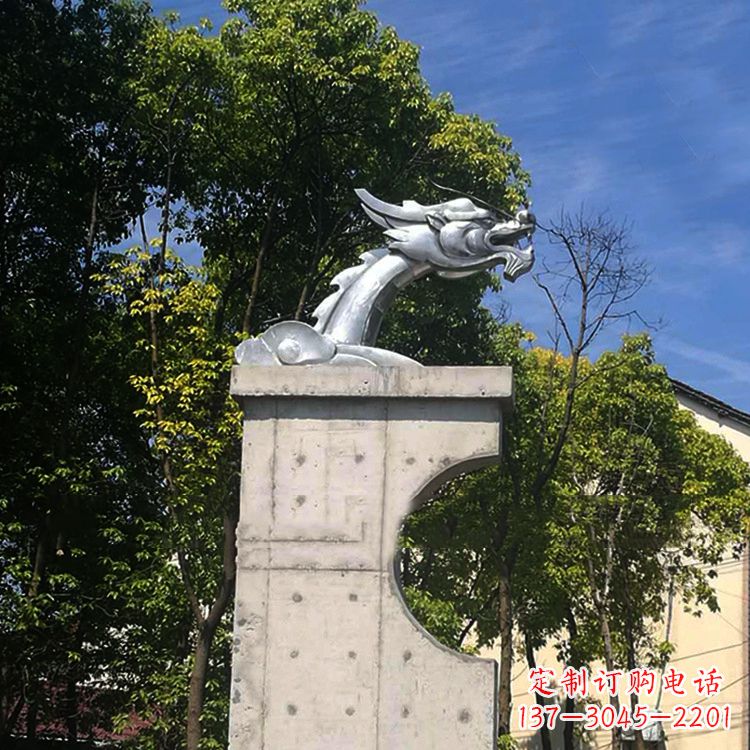 南阳不锈钢龙雕塑——传承中华文化精髓