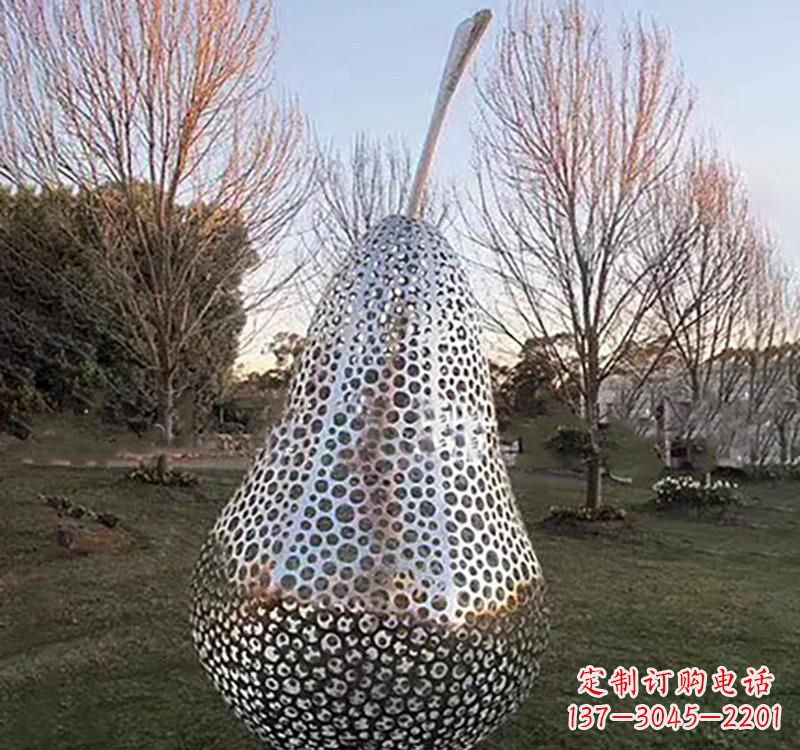南阳不锈钢镂空水果雕塑精美绝伦