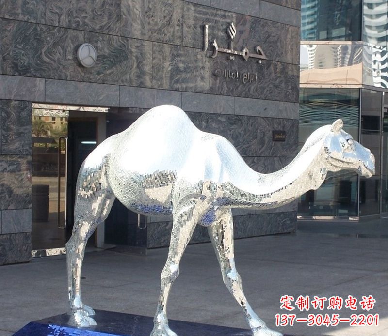 南阳不锈钢骆驼雕塑精美外形折射古朴美感