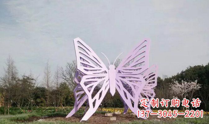 南阳不锈钢蝴蝶雕塑美丽的艺术装点
