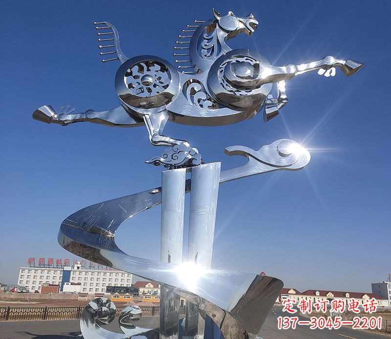 南阳不锈钢马踏飞燕雕塑——精美的艺术品