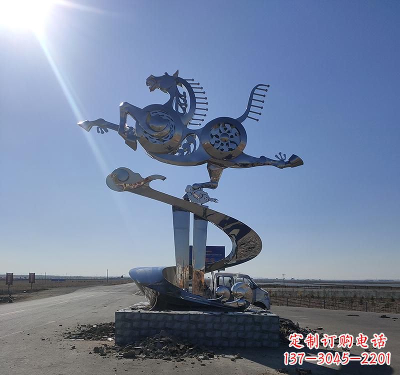 南阳不锈钢马踏飞燕城市雕塑